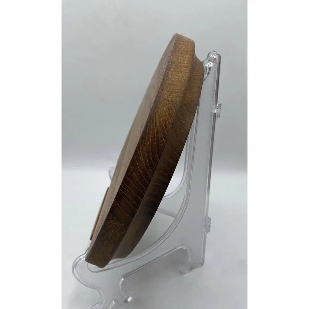 Vintage 1970s Dansk Teak Round Cheese Board Mid-Century Modern Denmark READ